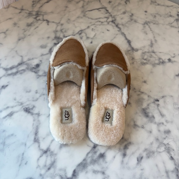 UGG Brown Shearling Slippers - Picture 4 of 5